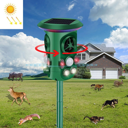 RC-543 Solar Energy 360 Degree Omnidirectional Ultrasonic Bird Repeller Animal Repeller(Dark Green) - Outdoor Insect Repellent by buy2fix | Online Shopping UK | buy2fix