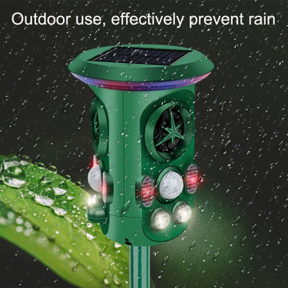 RC-543 Solar Energy 360 Degree Omnidirectional Ultrasonic Bird Repeller Animal Repeller(Dark Green) - Outdoor Insect Repellent by buy2fix | Online Shopping UK | buy2fix