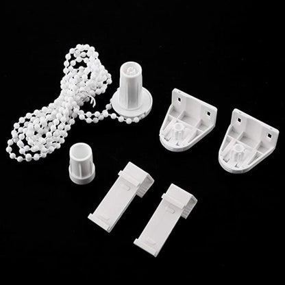 2 Sets 17mm Shutter Curtain Control Head With 2m Pull Beads Chain Set(White) - Curtain Decorative Accessories by buy2fix | Online Shopping UK | buy2fix