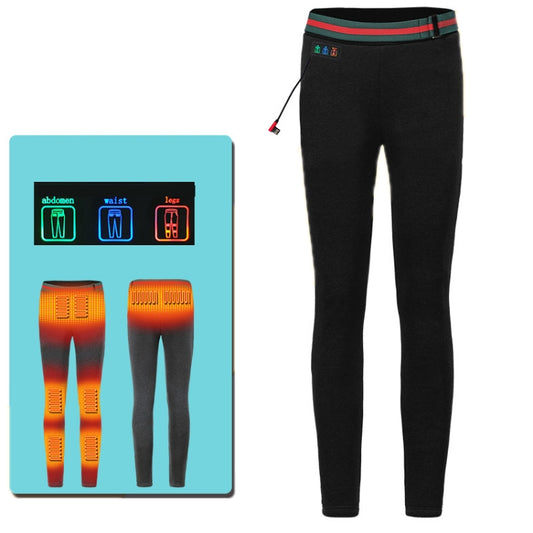 USB Rechargeable Smart Heating Outdoor Thickened Casual Trousers, Size: M(Black) - Casual Pants by buy2fix | Online Shopping UK | buy2fix