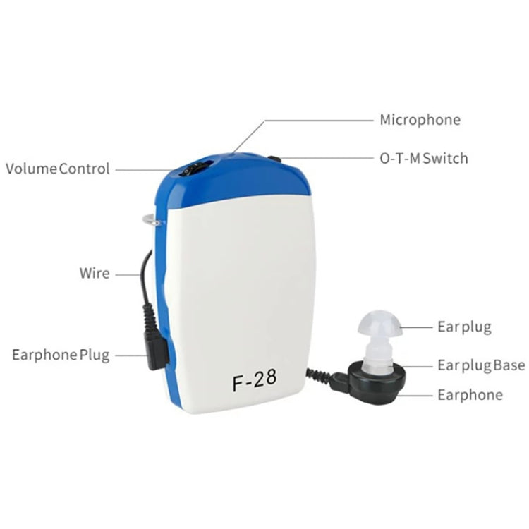 AXON F-28 Sound Amplifier Deaf Hearing Aids(Blue White) - Hearing Aids by AXON | Online Shopping UK | buy2fix