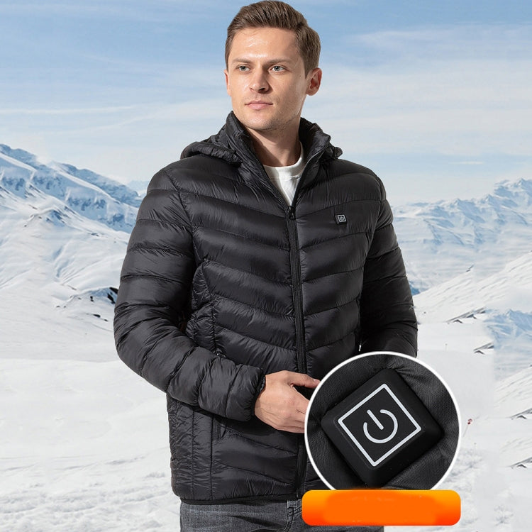 11 Zone Double Control Blue USB Winter Electric Heated Jacket Warm Thermal Jacket, Size: XXXXL - Down Jackets by buy2fix | Online Shopping UK | buy2fix