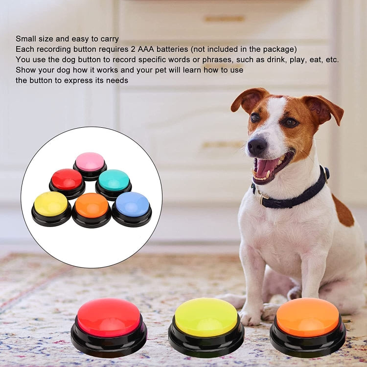 Pet Communication Button Dog Vocal Box Recording Vocalizer, Style: Recording Model(Red) - Training Aids by buy2fix | Online Shopping UK | buy2fix