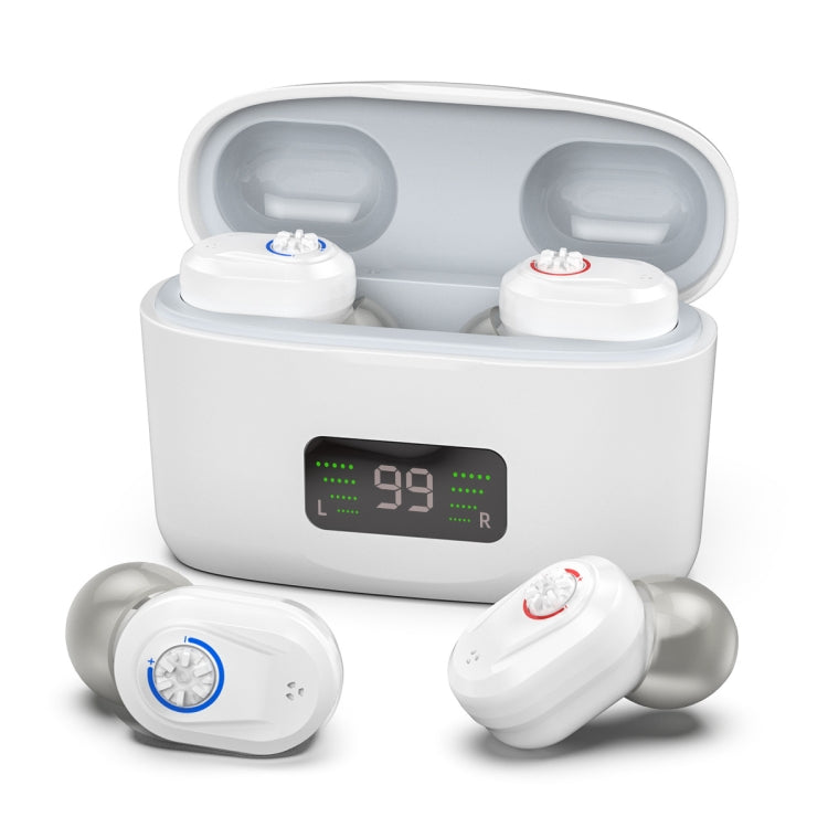 Z-127D In-ear Sound Amplifier Digital Display Hearing Aid Earphone(White) - Hearing Aids by buy2fix | Online Shopping UK | buy2fix