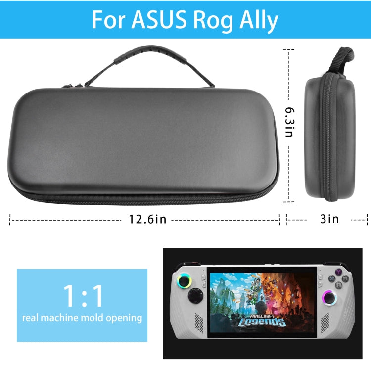 For ASUS ROG Ally Game Console EVA Leather Grain Handbag Clutch Protective Bag(White) - Accessories by buy2fix | Online Shopping UK | buy2fix