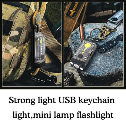 Outdoor Camping Multifunctional Solar Highlighted Mini Keychain Light(Black) - Mini Flashlight by buy2fix | Online Shopping UK | buy2fix