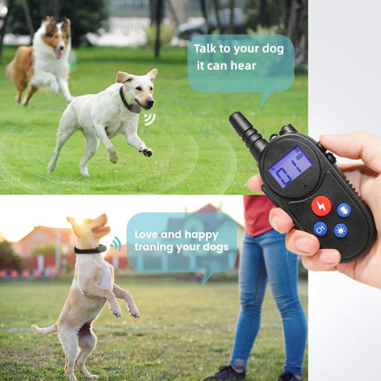 1000m Remote Control Intercom Dog Trainer Electric Shock Vibration Stop Barker(Yellow) - Training Aids by buy2fix | Online Shopping UK | buy2fix