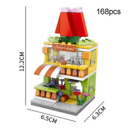 LELE BROTHER Children Assembling Mini City Street Scene Building Blocks, Style: 8537-2 Flower Shop - Building Blocks by LELE BROTHER | Online Shopping UK | buy2fix