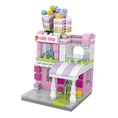 LELE BROTHER Children Assembling Mini City Street Scene Building Blocks, Style: 8537-8 Cake Shop - Building Blocks by LELE BROTHER | Online Shopping UK | buy2fix