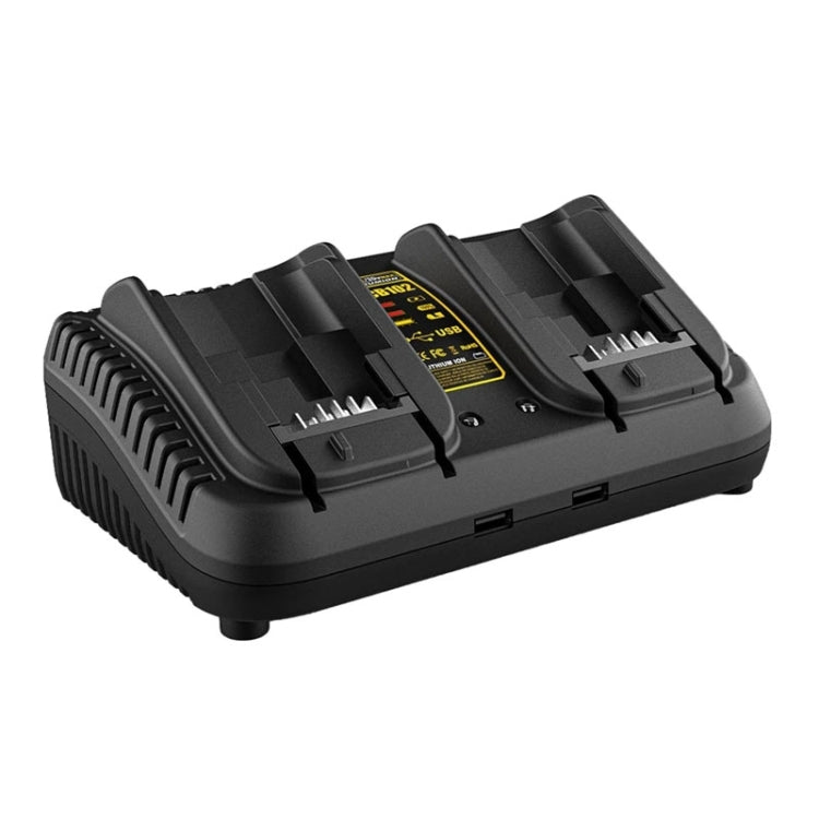 DCB102 For DeWalt 10.8V-20V Lithium Battery Dual Charger, Plug: US - Electric Saws & Accessories by buy2fix | Online Shopping UK | buy2fix