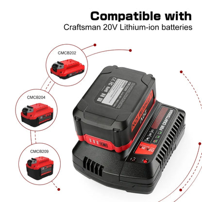 For Craftsman CMCB202 / CMCB204 / CMCB209 Electric Tool 20V Lithium Battery Charger, Plug: EU - Electric Saws & Accessories by buy2fix | Online Shopping UK | buy2fix