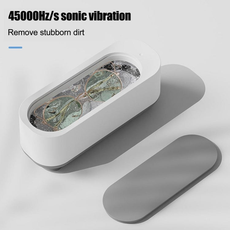 Multifunctional Ultrasonic Cleaner Jewelry Glasses Lenses Cleaning Machine, Spec: Dry Battery Powered Gray - Ultrasonic Cleaner by buy2fix | Online Shopping UK | buy2fix