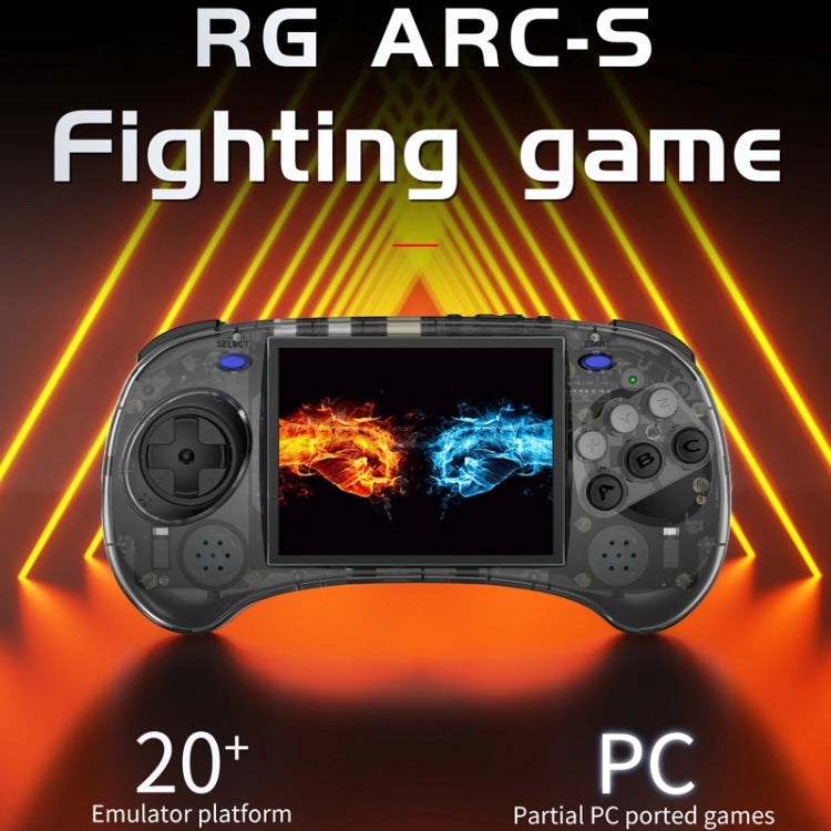 ANBERNIC RG ARC-S Handheld Game Console 4-Inch IPS Screen Linux System Portable Video Arcade 256G(Transparent Black) - Pocket Console by ANBERNIC | Online Shopping UK | buy2fix