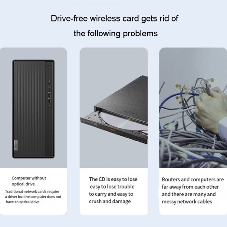 JINGHUA 600M Dual-Band Wireless Network Card Computer External 2.4G/5G USB WiFi Receiver Transmitter - USB Network Adapter by JINGHUA | Online Shopping UK | buy2fix