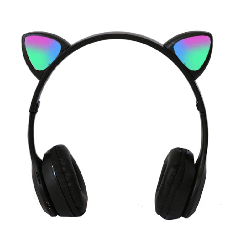 P47M LED Light-emitting Cat Ears Gaming Bluetooth Wireless Headset(Black) - Headset & Headphone by buy2fix | Online Shopping UK | buy2fix