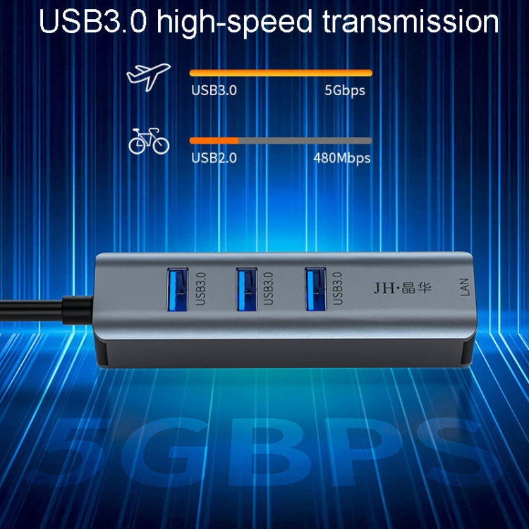 JINGHUA N866 Gigabit LAN Converter For Computer External Driverless Network Card, Specification: USB3.0 Four Port - USB Network Adapter by JINGHUA | Online Shopping UK | buy2fix