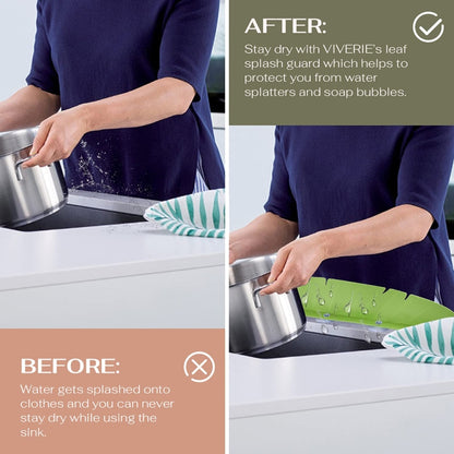 Leaf Shape Kitchen Sink Silicone Water Deflector Home Dishwashing Suction Cup Anti-splash Tools(White) - Gadgets by buy2fix | Online Shopping UK | buy2fix