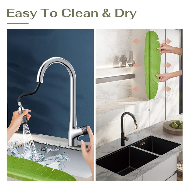 Leaf Shape Kitchen Sink Silicone Water Deflector Home Dishwashing Suction Cup Anti-splash Tools(White) - Gadgets by buy2fix | Online Shopping UK | buy2fix