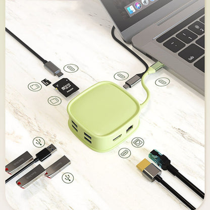 BS10H 10 In 1 Type-C Docking Station Multifunction USB Hub 100Gb Ethernet Port(Green) - USB HUB by buy2fix | Online Shopping UK | buy2fix