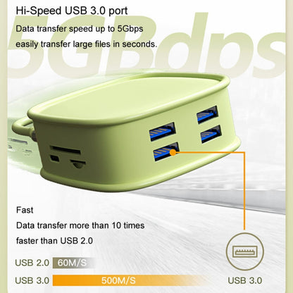 BS10H 10 In 1 Type-C Docking Station Multifunction USB Hub 100Gb Ethernet Port(Green) - USB HUB by buy2fix | Online Shopping UK | buy2fix