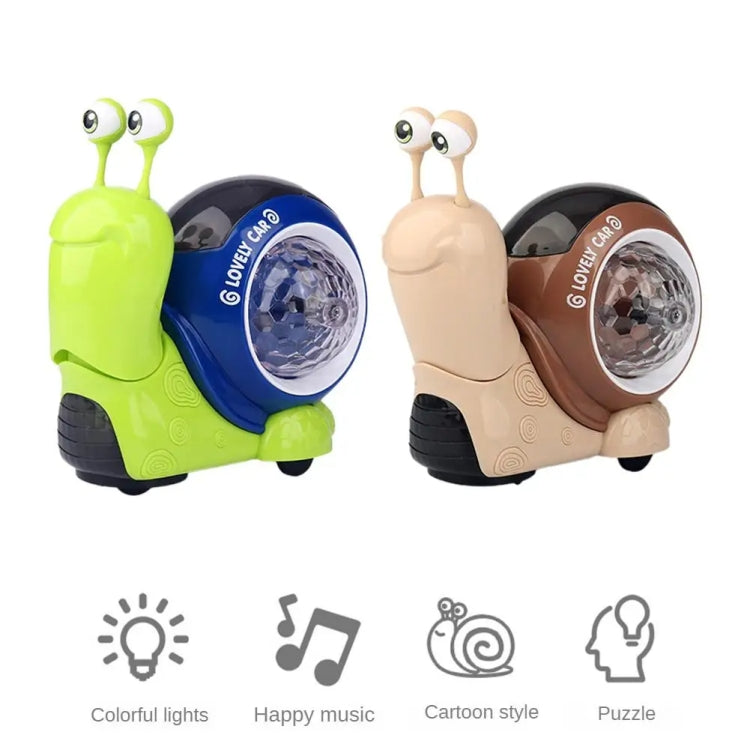 Children Electrical Crawling Snail Toys Sound And Light Projection Snail Fun Toys(Green) - Electronic Pets by buy2fix | Online Shopping UK | buy2fix