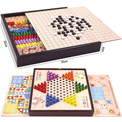 2 in 1 B Model Wooden Multifunctional Parent-Child Interactive Children Educational Chessboard Toy Set - Table Games by buy2fix | Online Shopping UK | buy2fix