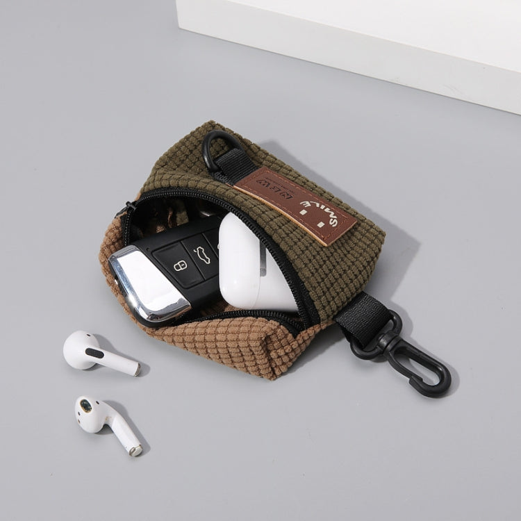 Corduroy Outdoor Cycling Hanging Bag Earphone Portable Storage Sports Bag Universal Bag Hanger - Wallets by buy2fix | Online Shopping UK | buy2fix