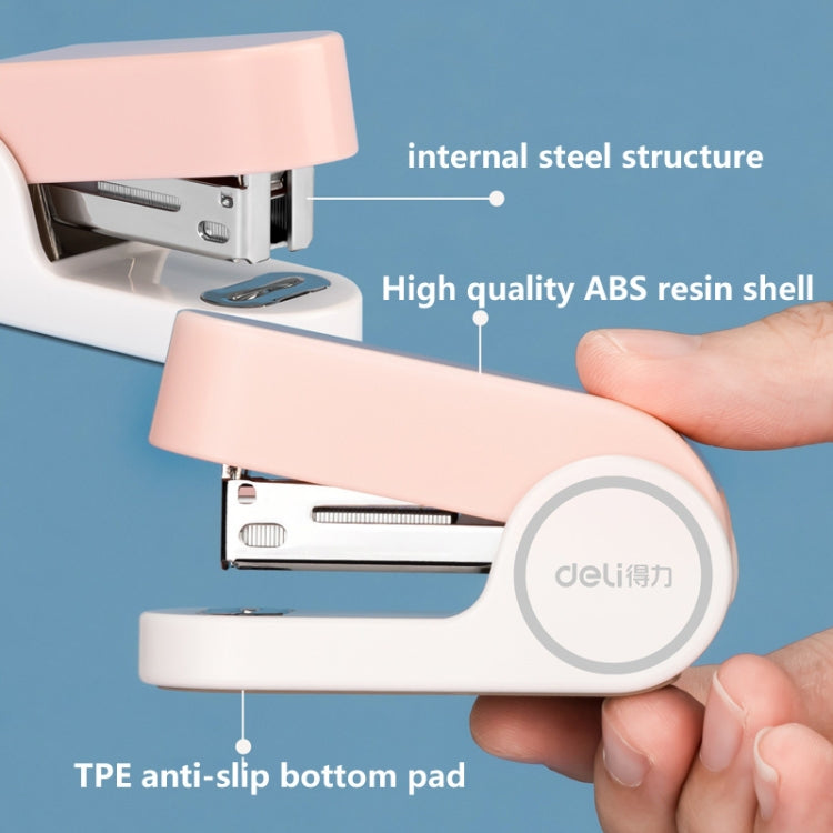 Deli Mini Stapler Includes 830 Staples ,12 Sheet Capacity(Pink) - Binding Supplies by DELI | Online Shopping UK | buy2fix