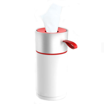 BEN.JACK Cylindrical Car Water Cup Holder Tissue Box(White Red) - Stowing Tidying by BEN.JACK | Online Shopping UK | buy2fix