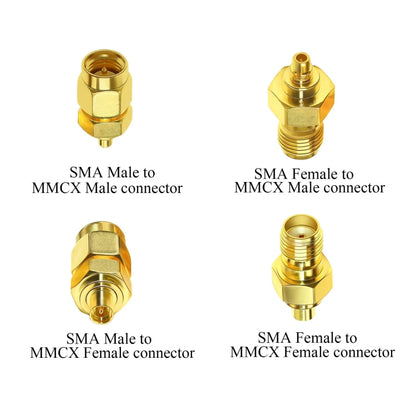 SMA Male To  MMCX Male Coaxial Adapter Kit Brass Coaxial Connector RF Antenna Adapter - DVB-T & Simulation Antenna by buy2fix | Online Shopping UK | buy2fix