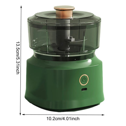 JRQ-01 Home Wireless Electric Meat Grinder Kitchen Garlic Pounder, Size: Long-press(Green) - Stirrer & Squeezer by buy2fix | Online Shopping UK | buy2fix