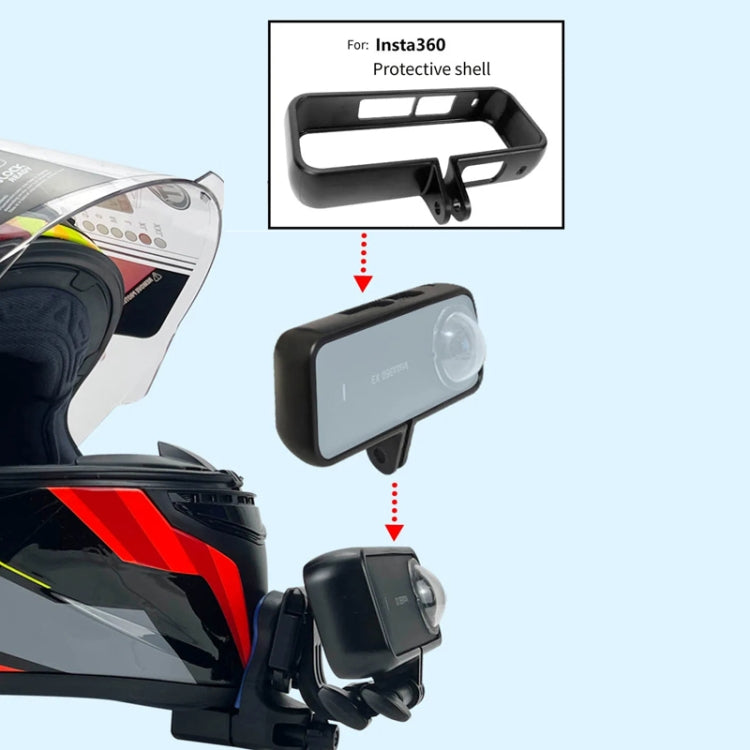 Motorcycle Helmet Chin Clamp Mount for GoPro Hero Series DJI Osmo Action, SJCAM Cameras, Spec: Set 1 - Helmet Mount by buy2fix | Online Shopping UK | buy2fix