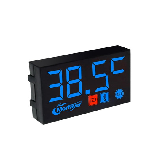 Compact LED Digital Display Time Voltmeter, Specification: 2 in 1 Temperature Blue - Electrical Instruments by buy2fix | Online Shopping UK | buy2fix