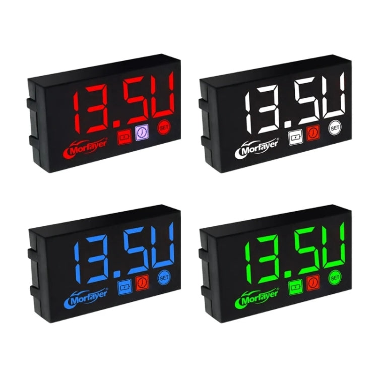Compact LED Digital Display Time Voltmeter, Specification: 3 in 1 Red - Electrical Instruments by buy2fix | Online Shopping UK | buy2fix
