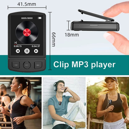 128GB 1.8-Inch Color Screen Recording MP3/MP4 Sports Bluetooth Walkman With Back Clip - MP3 Player by buy2fix | Online Shopping UK | buy2fix