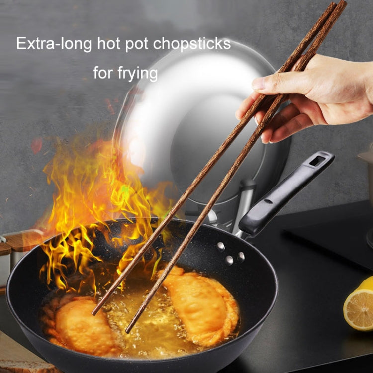 32cm Wooden Extra Long Chopsticks Household Anti-scald Non-slip Chopsticks For Hotpot Frying - Cutlery Sets by buy2fix | Online Shopping UK | buy2fix