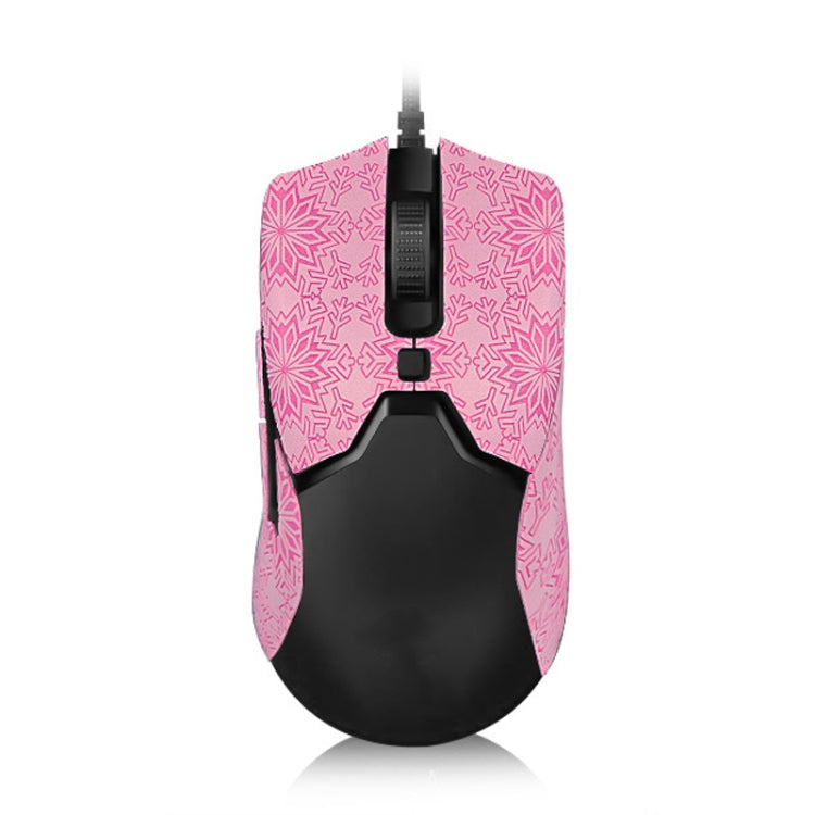 Snowflake Pattern Anti-slip Mouse Stickers For Razer Viper Mini Pink Half Surround - Silicone / Sticker by buy2fix | Online Shopping UK | buy2fix