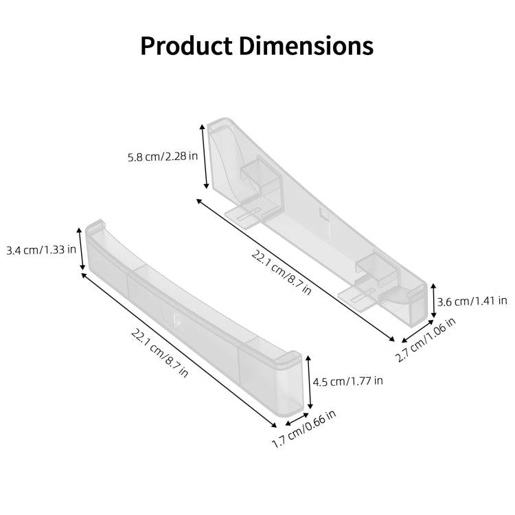 For PS5 Slim JYS-P5189 Console Horizontal Placement Stand Digital / Optical Drive Version Universal Storage Mount(Transparent) - Holder by JYS | Online Shopping UK | buy2fix