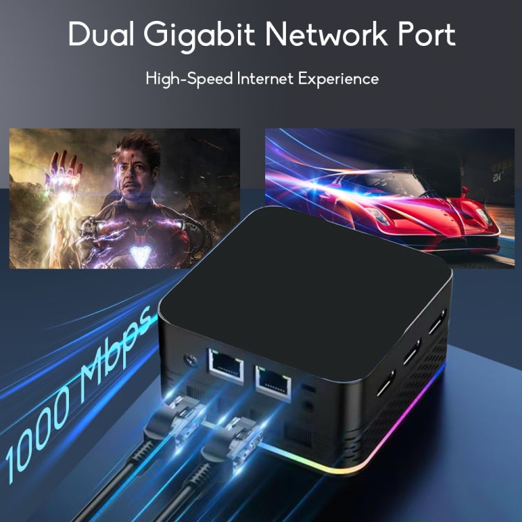 T9 Plus N100 DDR5 16G+256G EU Plug 12th Alder Lake Dual Gigabit LAN+3 HDMI 4K HD Pocket Mini PC - Windows Mini PCs by buy2fix | Online Shopping UK | buy2fix