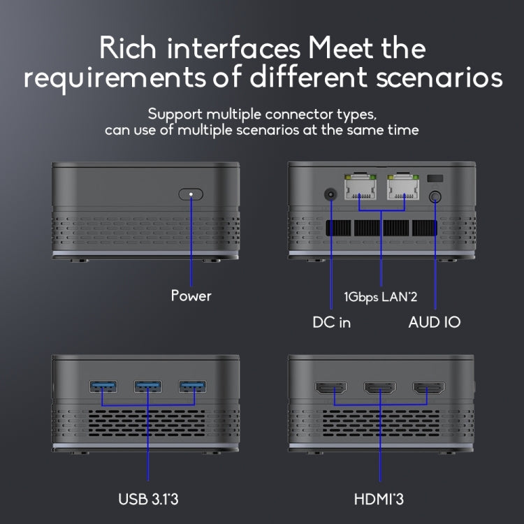 T9 Plus N100 DDR5 8G+0G EU Plug 12th Alder Lake Dual Gigabit LAN+3 HDMI 4K HD Pocket Mini PC - Windows Mini PCs by buy2fix | Online Shopping UK | buy2fix
