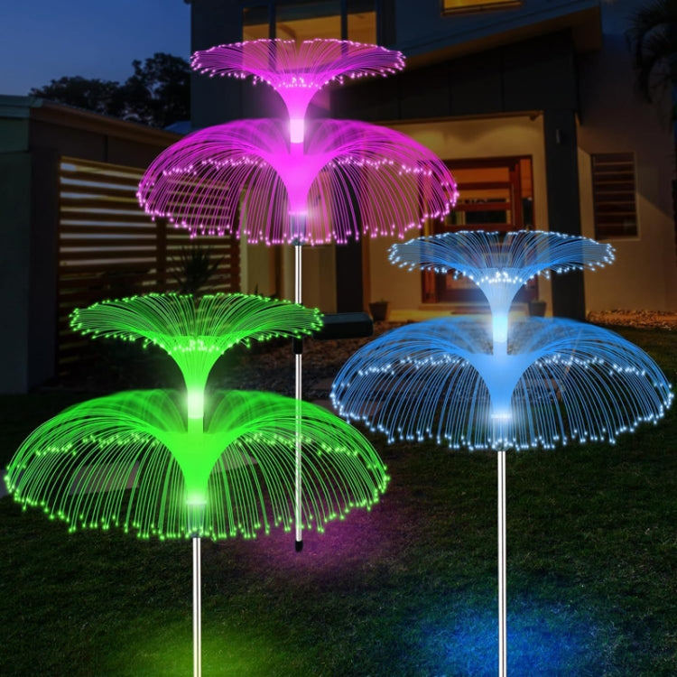 Solar Fiber Optic Light Double Layer Jellyfish Light LED Outdoor Garden Decoration Atmosphere Lamp, Style: Basic Model - Solar Lights by buy2fix | Online Shopping UK | buy2fix