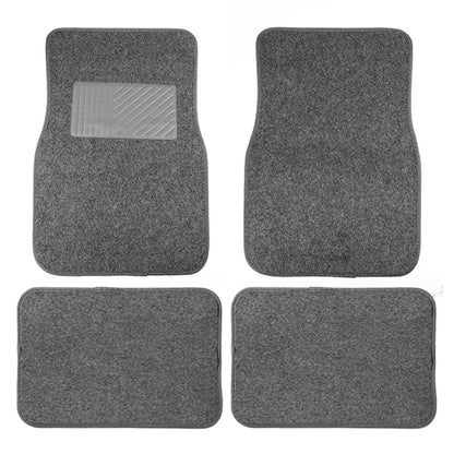 4pcs /Set Universal Car Foot Mats PVC Flocking Pads(Gray) - Floor Mats by buy2fix | Online Shopping UK | buy2fix