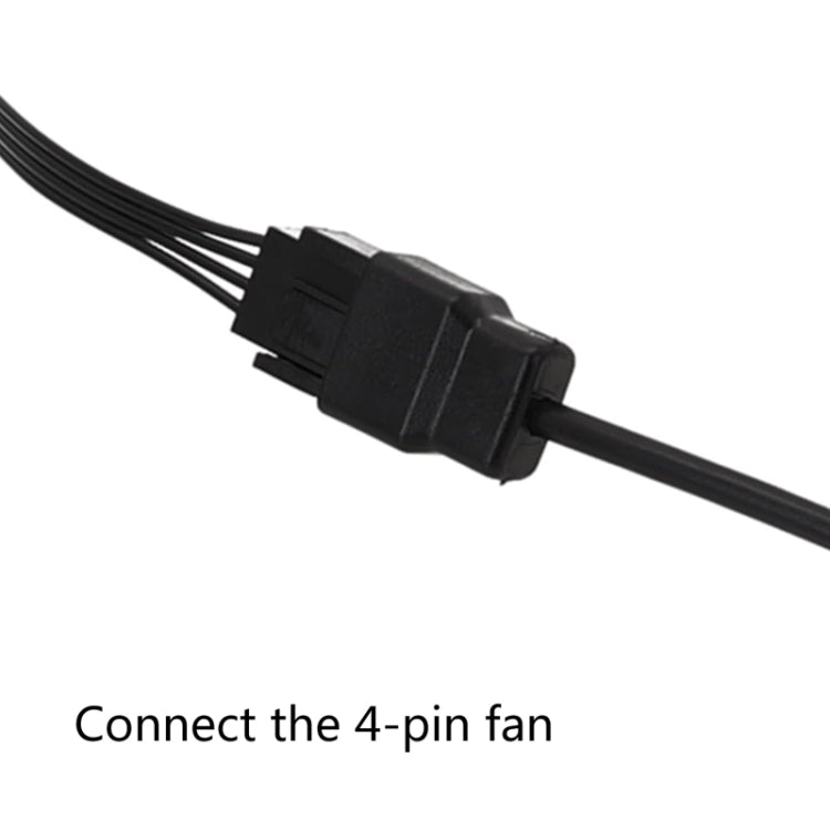 20cm DC5521 Power Adapter To 12V Computer Case 4Pin Fan Cable - Power Cord by buy2fix | Online Shopping UK | buy2fix