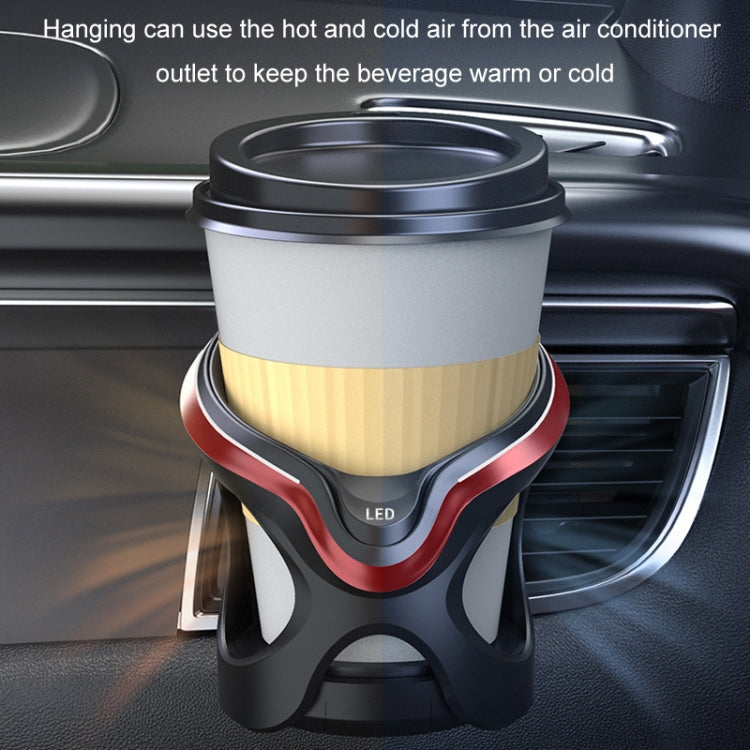 Car Cup Holder Air Conditioner Outlet Multifunctional Storage Rack, Color: Black Red Ordinary - Car Drink Holders by buy2fix | Online Shopping UK | buy2fix