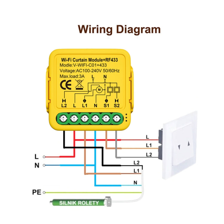 WiFi+RF Graffiti Curtain Switch On / Off Module - Smart Switch by buy2fix | Online Shopping UK | buy2fix