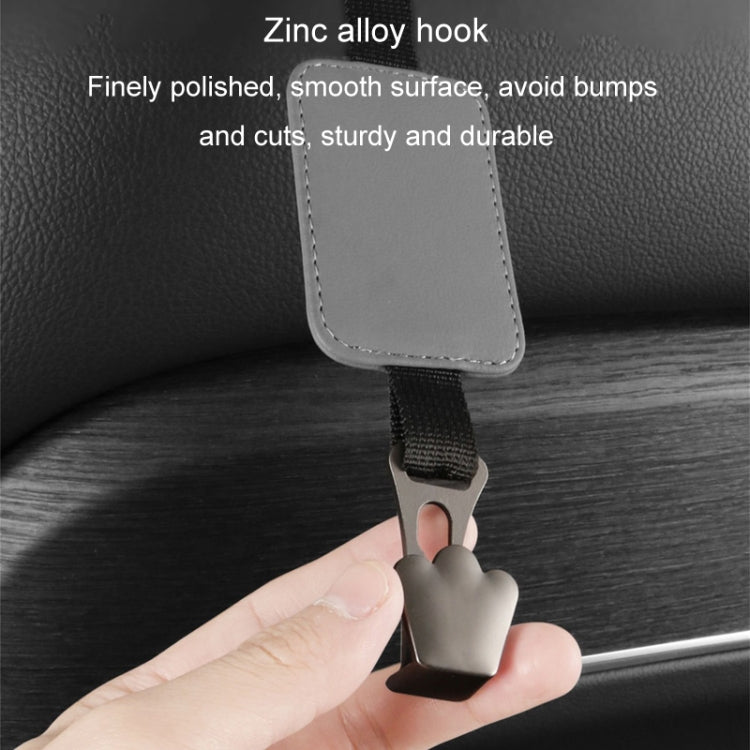 Car Seat Hook Multi-function Leather Seatback Hanger Car Interior Supplies(Grey) - Stowing Tidying by buy2fix | Online Shopping UK | buy2fix
