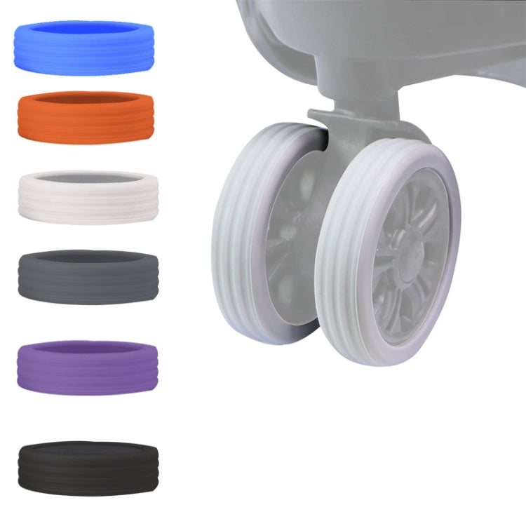 8pcs /Set Luggage Wheel Silicone Protective Cover Swivel Chair Wheel Sound Reducing Cover, Size: Large 5-7cm Wheels(Purple Mixed Blue) - Accessories by buy2fix | Online Shopping UK | buy2fix