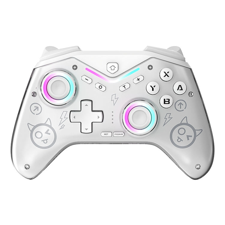 CM-619  Bluetooth Game Controller Programmable with RGB Lights for Switch / Steam Deck / PC / IOS / Android(White) - Gamepads by buy2fix | Online Shopping UK | buy2fix