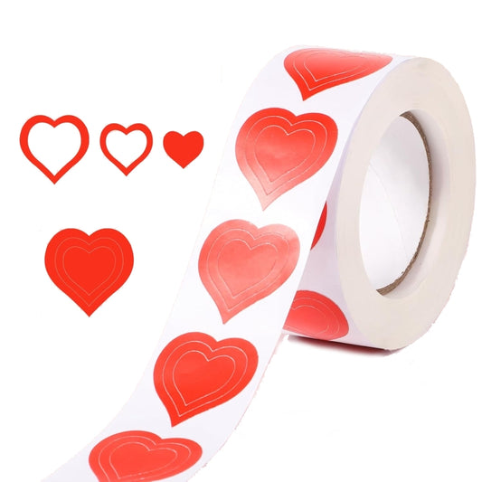 500pcs /Roll Red Heart Tanning Sunbathing Stickers Self Adhesive Body Stickers - Sticker & Tags by buy2fix | Online Shopping UK | buy2fix