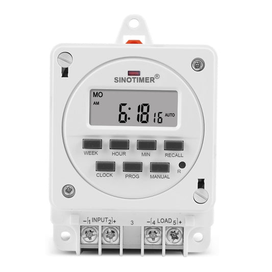 SINOTIMER TM618E -2 220V Smart Digital 7 Days Programmable Timer Switch 16A Controller With Mounting Base - Switch by SINOTIMER | Online Shopping UK | buy2fix